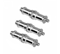 Переходник удлиненный с резьбой (M) 1/4’’ - (M) 3/8’’ для фотоаксессуаров, 3 шт