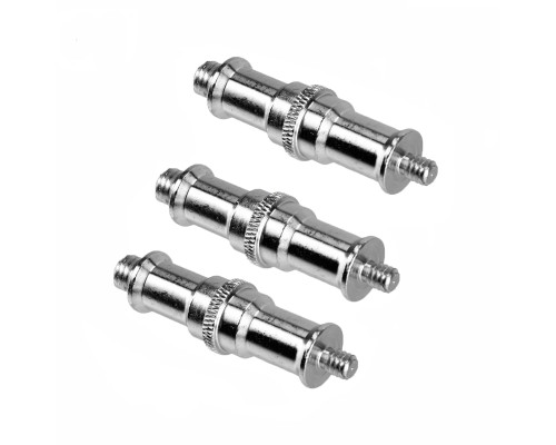 Переходник удлиненный с резьбой (M) 1/4’’ - (M) 3/8’’ для фотоаксессуаров, 3 шт