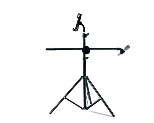 Напольная стойка штатив JBH-GP251 для микрофона с держателем для планшета шириной 12-25 см
