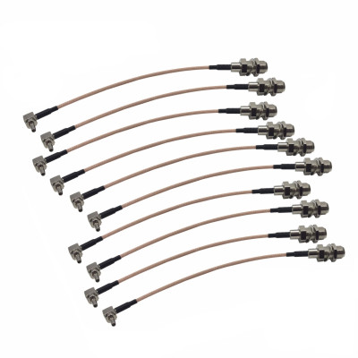 Пигтейл переходники CRC9 (M) - F (F) кабельная сборка для подключения 3G/4G модема и роутера к антенне, 10 шт