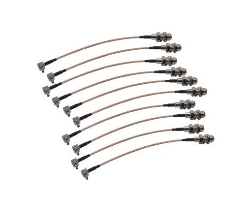 Пигтейл переходники CRC9 (M) - F (F) кабельная сборка для подключения 3G/4G модема и роутера к антенне, 10 шт