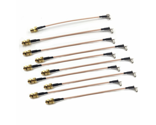 Пигтейл переходники CRC9 - SMA (female) кабельная сборка для подключения 3G/4G модема и роутера к антенне, 10 шт