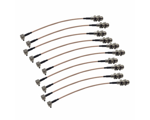 Пигтейл переходники TS9 - F (female) кабельная сборка для подключения 3G/4G модема и роутера к антенне, 10 шт
