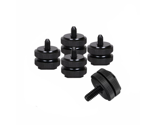 Переходник под крепление холодный башмак с резьбой 1/4'' и двумя гайками, 5 шт