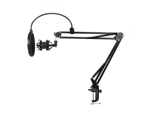 Настольная стойка пантограф ST-3595 для микрофона с металлическим пауком и поп-фильтром с максимальной нагрузкой до 1.6 кг