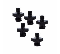 Металлический переходник с резьбы М10 (M) на резьбу 1/4(M), черный, 5 шт