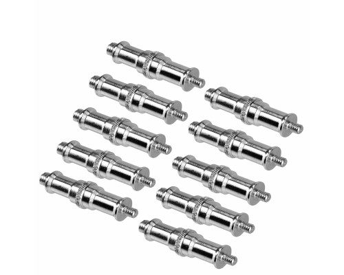 Переходник удлиненный с резьбой (M) 1/4’’ - (M) 3/8’’ для фотоаксессуаров, 10 шт