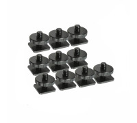 Адаптер для крепления в паз "холодный башмак" с резьбой 1/4, с одной гайкой, 10 шт