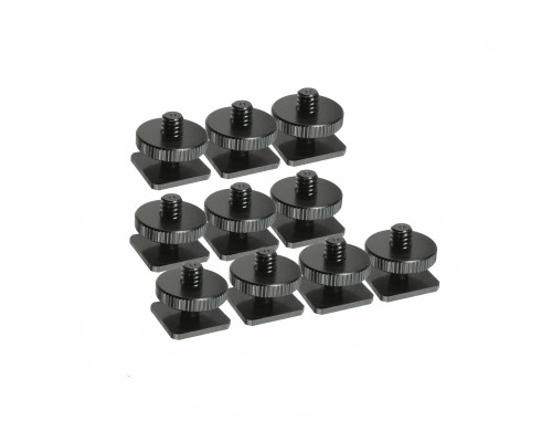 Адаптер для крепления в паз "холодный башмак" с резьбой 1/4, с одной гайкой, 10 шт