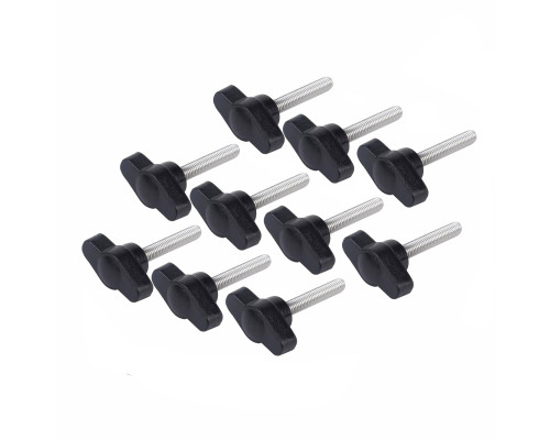 Крепежный винт барашек с резьбой М5, длиной резьбы 20 мм(M5x20), 10 шт