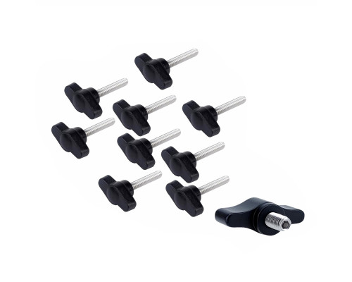 Крепежный винт барашек с резьбой М5, длиной резьбы 20 мм(M5x20) и отверстием для ключа, 10 шт