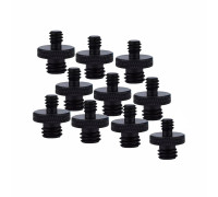 Металлический переходник с резьбы М10 (M) на резьбу 1/4(M), черный, 10 шт