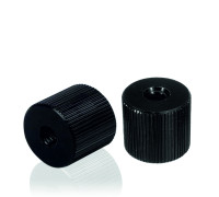 Переходник с резьбой 1/4"(F)-1/4"(F), черный, 2 шт.