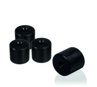 Переходник с резьбой 1/4"(F)-1/4"(F), черный, 4 шт.