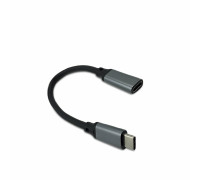 Кабель USB Type-c, удлинитель 0.2 м, черный