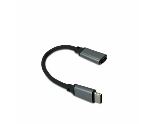 Кабель USB Type-c, удлинитель 0.2 м, черный