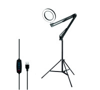 Напольная светодиодная лампа лупа LN-224JB на треноге JBH, черная