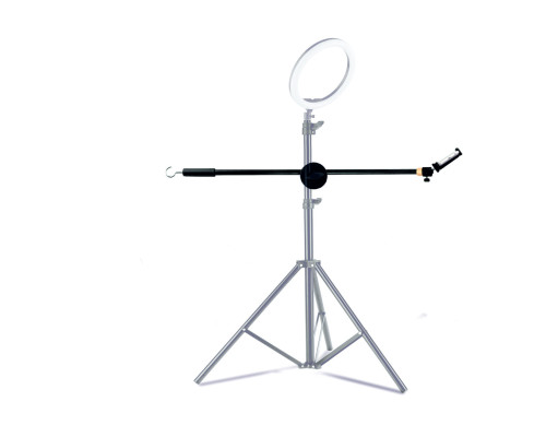 Наклонная стойка PRO-63-20TK с крючком для противовеса с держателем для телефона на шарнире для горизонтальной съемки на штатив 20 мм