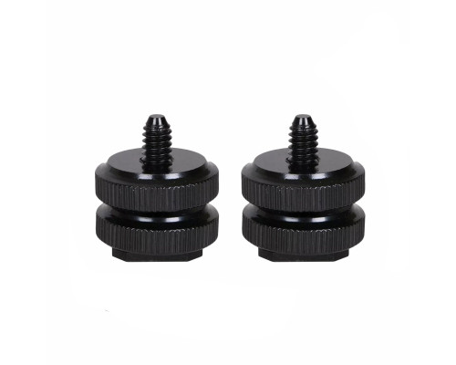 Переходник под крепление холодный башмак с резьбой 1/4'' и двумя гайками, 2 шт