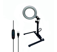 Настольная кольцевая лампа SL-16 с шарнирным креплением