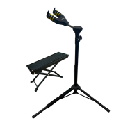 Набор PCHGF-01B: подставка для гитары напольная с автозахватом и подножка для гитариста