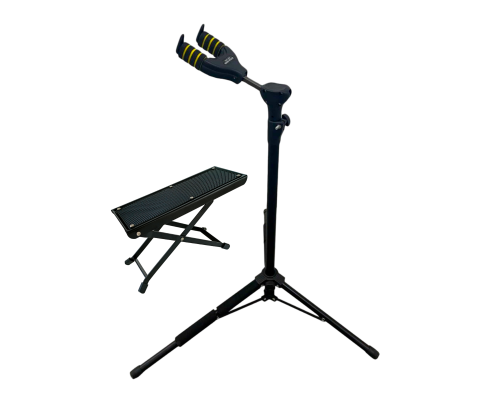 Набор PCHGF-01B: подставка для гитары напольная с автозахватом и подножка для гитариста