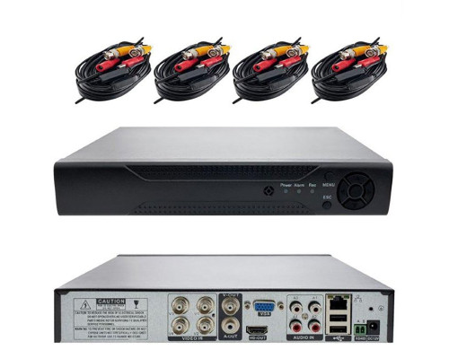 Комплект AHD видеонаблюдения на 4 камеры для дома и офиса 2Mп