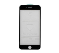 Защитное стекло для iPhone 8 Plus полная проклейка черное с салфеткой и стикером, в комплекте 2 шт