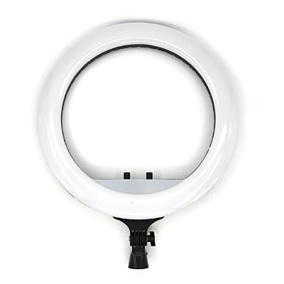 Кольцевая селфи лампа RL-18 M-45 с тремя держателями для смартфона и пультом, диаметр лампы 45 см