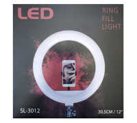 Кольцевая лампа SL-3012 диаметром 30 см с держателем для телефона