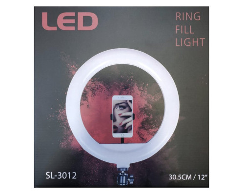 Кольцевая лампа SL-3012 диаметром 30 см с держателем для телефона