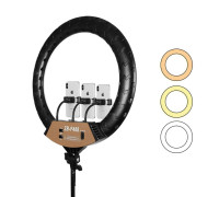 Кольцевая лампа ZB-F488 селфи лампа с тремя держателями для смартфона, диаметр 55 см