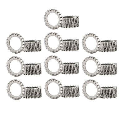 Шайба зубчатая М8 оцинкованная стопорная, 100 шт