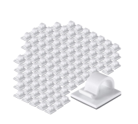 Крючки для гирлянд проводов самоклеящиеся белые настенные, 100 штук