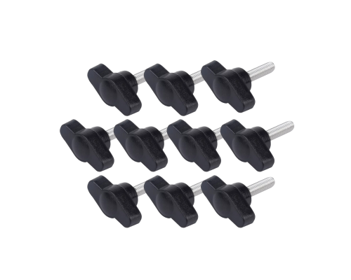 Крепежный винт барашек с резьбой М6, длиной резьбы 10 мм(M6x10), 10 шт