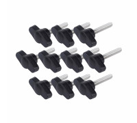 Крепежный винт барашек с резьбой М6, длиной резьбы 40 мм(M6x40), 10 шт