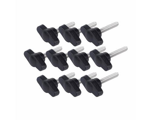 Крепежный винт барашек с резьбой М6, длиной резьбы 40 мм(M6x40), 10 шт