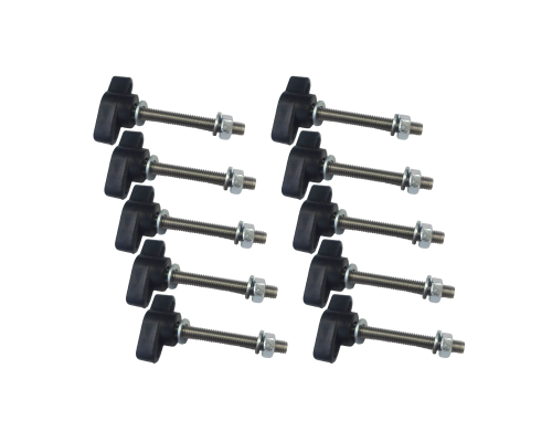 Крепежный винт барашек M4x30 с гайкой и шайбами, 10 шт