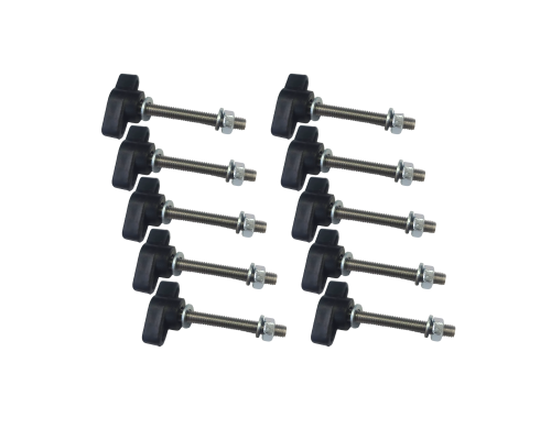 Крепежный винт барашек M5x30 с гайкой и шайбами, 10 шт