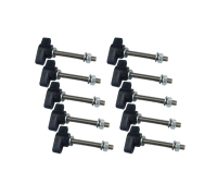 Крепежный винт барашек M6x40 с гайкой и шайбами, 10 шт