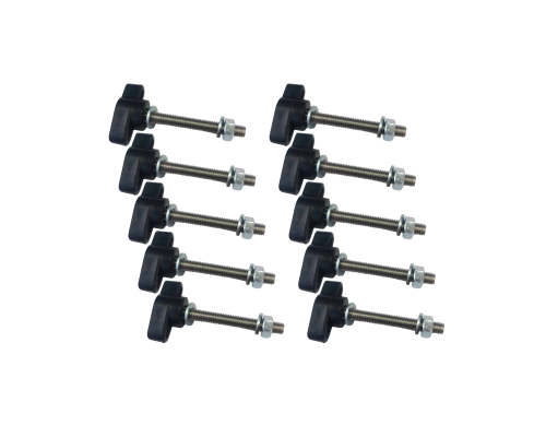 Крепежный винт барашек M6x40 с гайкой и шайбами, 10 шт