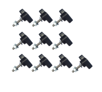 Крепежный винт барашек М5x20 с гайкой и шайбами, 10 шт