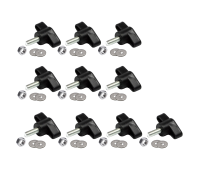 Крепежный винт барашек M4x10 с гайкой и шайбами, 10 шт