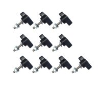 Крепежный винт барашек M4x20 с гайкой и шайбами, 10 шт