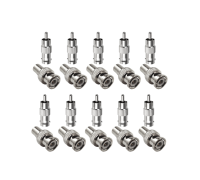 Переходники с BNC-мама на RCA-папа и гнездо RCA (мама)-штекер BNC (папа), 10 комплектов