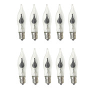 Лампочка мерцающая для рождественской горки, цоколь Е12, 10шт