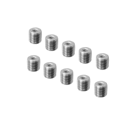 Резьбовая гайка переходник с внешней резьбой М10 и внутренней резьбой М4, высота 10 мм, 10 шт