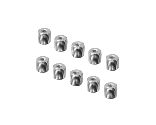 Резьбовая гайка переходник с внешней резьбой М10 и внутренней резьбой М4, высота 10 мм, 10 шт