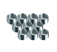 Резьбовая гайка переходник с внешней резьбой М14 и внутренней резьбой М10, высота 10 мм, 10 шт