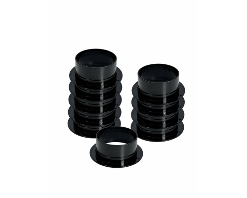 Фланец круглый для гофры трубы 100 мм, цвет черный, 10 шт